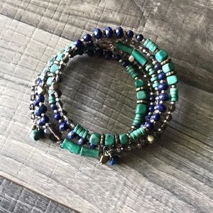 Silpada Howlite Lapis Wrap Bracelet